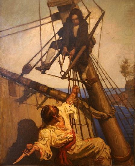 One more step, Mr. Hands, Newell Convers Wyeth